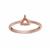 Rose Gold Plated 925 Sterling Silver Triangle Ring Mount (To fit 5mm gemstone)- 1pcs