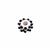 Preciosa Black/White Polka Dot Round Lampwork Bead Approx. 9x18mm (1pk)