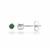 May Birthstone: 925 Sterling Silver Emerald Stud Earrings, Approx 14x5mm (1 pair)