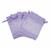 Purple Linen and Organza Bags, 10x14cm 5pcs