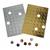 Mirri Letter Coins, 16-sheet pack containing 8 Gold Mirri sheets and 8 Silver Mirri sheets