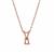 Rose Gold Plated 925 Sterling Silver Pear Mount Pendant With Chain (to fit 6x4mm pear gemstone)