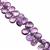 35cts Uruguayan Amethyst Top Side Drill Graduated Faceted Pear Approx 5x4 to 10x7.5mm, 14cm Strand with Spacers