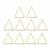 Gold Colour Plated Base Metal Triangle Beading Frame, I.D. 21x18mm/ O.D. 23x20mm (10pcs)