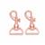 Rose Gold Plated Base Metal Swivel Clips, Approx 25mm, 2pcs