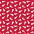 Lewis & Irene Snow Day Collection Tossed Snowmen Red Fabric 0.5m