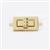 Gold Rectangle Bag Lock Clasp 4cm