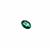 Emerald Green Oval Faceted Glass Cabochon 15x20mm (1pc)