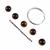 Tiger Rounds - Tiger Eye Smooth Rounds 16mm 5pcs & Sterling Silver Wire & Spacer Beads