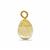 Gold Plated Base Metal Electroplated Pendant With 3.39cts Citrine Fancy