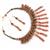 Base Metal End Caps - Rose Gold Plated Base Metal Bead Cap Bundle, 10 designs with Dalmatian Jasper Plain Rounds & Loose Bead Strands