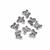 925 Sterling Silver Butterfly Spacer Beads Approx 8x9mm (8pcs)