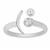 925 Sterling Silver Curve Ring With White South Sea Cultured Pearl (9mm)