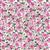 Viscose Poplin Prints Pink Floral on White Fabric Bundle (4m)