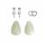 18cts Half Drilled type A Jadeite Drops x 2, Approx 10x14mm with 925 Sterling Silver Peg Bails & Jump Rings.