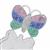 Butterfly Storage box with White Shell Pearl & Rainbow Glass Rondelles