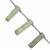 75cts Type A Green Jadeite Jade Faceted Slice Approx 18x6 to 25x9mm, 19cm  Strand With Spacers