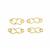 Gold Plated 925 Sterling Silver S Clasp, Approx 17x7mm, 4pcs 