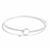 925 Sterling Silver Bangle with Round Hook ID 61mm