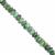 65cts Emerald Plain Rondelles Approx 7x3 to 8x4mm, 15cm Strand With Spacers