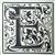 Stencil Up  Cloister Letter - E- William Morris inspired