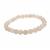 65cts Rose Quartz Smooth Rounds Approx 6 to 8mm - Stretchable Bracelet 