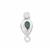 925 Sterling Silver Box Clasp with 0.22cts Grandidierite Pear