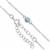 925 Sterling Silver Station Chain with 1cts Sleeping Beauty Turquoise, 16+2Inch
