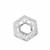  925 Sterling Silver Mount Collet  (To Fit 9mm Senary Cut Gemstone)