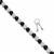 100ctsType A  Black & White Jadeite Rounds Approx 8mm, 20cm Strand with Silver Clasp Bracelet Kit