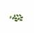 Pressed Transparent Patterned Green Carrier Beads 9x17mm 10pcs