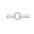 925 Sterling Silver Hand Clasp Approx 10x30mm with White Topaz