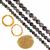  Botswana Agate, 8mm 10mm & 12mm, Gold Plated Base Metal Wire Project