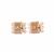 Rose Gold Plated 925 Sterling Silver Multi Strand Square Box Clasp, Approx 11X13mm, (Pack of 2)