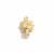 Gold Plated 925 Sterling Silver Flower Foldover Magnetic Clasp Approx 17x11mm 