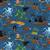 Playful Pirates Blue Jersey Fabric 0.5m
