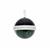 925 Sterling Silver Malachite & Black Onyx Half Ball Pendant with White Topaz 