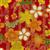 Sevenberry Gold Metallic Traditional Japanese Floral Petals Red Fabric 0.5m