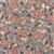 Country Floral Pink Berries Leaves on Cream Fabric 0.5m Exclusive