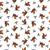 Lewis & Irene Tomtens Forest Friends Collection Squirrels White Fabric 0.5m