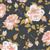 Moda Midnight In The Garden Blush Roses Charcoal Fabric 0.5m