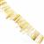 White & Gold Shell Graduated Bars Approx 6x35-8x55mm, 38cm Strand