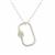 925 Sterling Silver Carabiner Clasp with 0.06cts White Freshwater Cultured Pearl Closure, Approx 25x16mm with 18