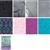 Sew Pretty Sew Mindful Purple & Blue File Collection No1 Kit: Instructions, Fabric (3m), Mesh (18" x 54") & PVC (0.5m)