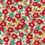 Ditsy Floral on Red Cotton Poplin Fabric Bundle (3.5m)