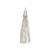 925 Sterling Silver Tassel Cap with Tassel Chains Approx 7x1.8cm