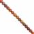 65cts Mystic Pink Coated Hematite Smooth Bicones Approx 4mm, 30cm Strand