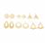 6 Pairs Gold Plated Base Metal Earrings Findings (6 Designs)