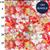 Digital Cotton Lawn Prints Red Floral Fabric Bundle (1.5m)