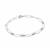 925 Sterling Silver Oval Paperclip Bracelet with White Zircon Approx 7.5inch 